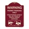 Signmission No Parking w/o Permit Warning Permit Parking Unauthorized Vehicles Alum, 24" x 18", BU-1824-23636 A-DES-BU-1824-23636 - alternate 1